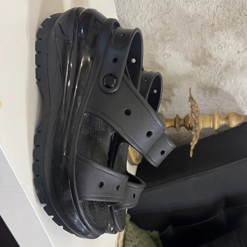 Croc Black Platform Sandals - Picture 2 of 5